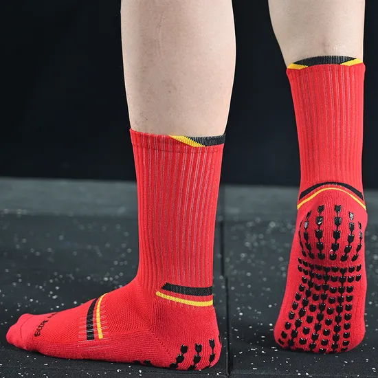Customized Sport Football Tape Grip Socks Custom Logo Knitted High Quality Soccer Football Socks