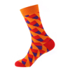 Wholesale Custom Geometry Funky Colored Fashion Novelty Cotton Happy Men Designer Socks