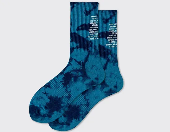 Wholesale Can Custom Fashion Novelty Colored Hip Hop Skateboard Cotton Socks Tie Dye