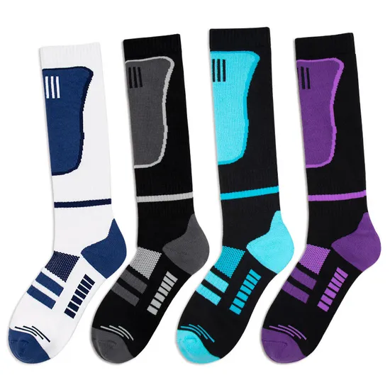 Winter Outdoor Life Men Unisex Custom Solid Grey Black Arch Support Insulated Thick Fleece Cashmere Merino Wool Blend Boot Socks