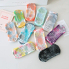 Fashion Hot Sale Custom Embroidery Logo Tie Dyed Anti Slip Resistant Crew Sports Summer Indoor Ladies′ Fitness Dancing Pilates Yoga Socks