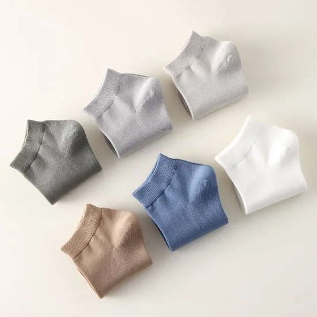 Adult Men Summer Fashion Simple Cotton Crew Custom Logo Ankle Socks