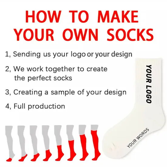 Custom Sports Soccer Support Free Grips Design Athletic for Football Non Slip Anti-Slip Grip Crew Sock Custom Logo