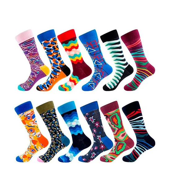 Wholesale Custom Unisex Cotton Socks Stylish Full Printing Autumn Socks