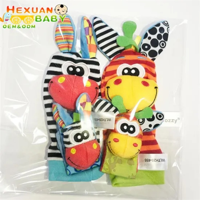 Infant Baby Kids Socks Rattle Toys Wrist Rattle and Foot Socks ~ Months