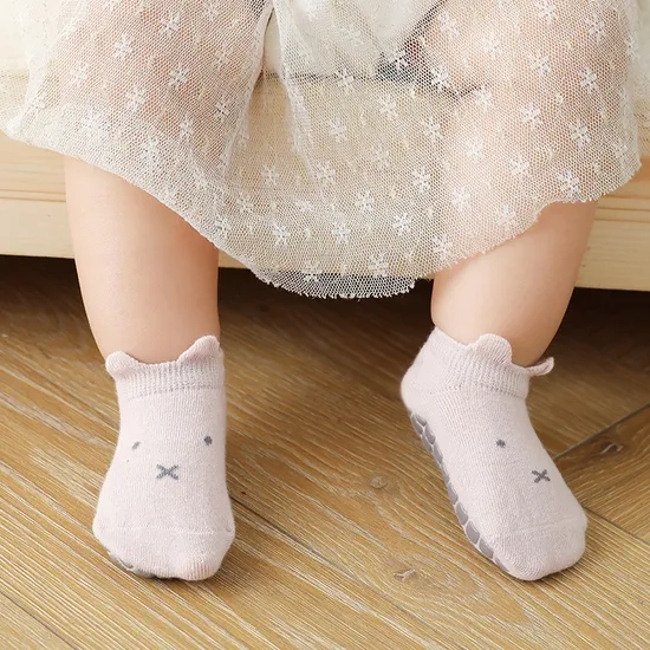 Newest Anti Slip Mesh Floor Cartoon Breathable Low Cut Baby Shoes Socks