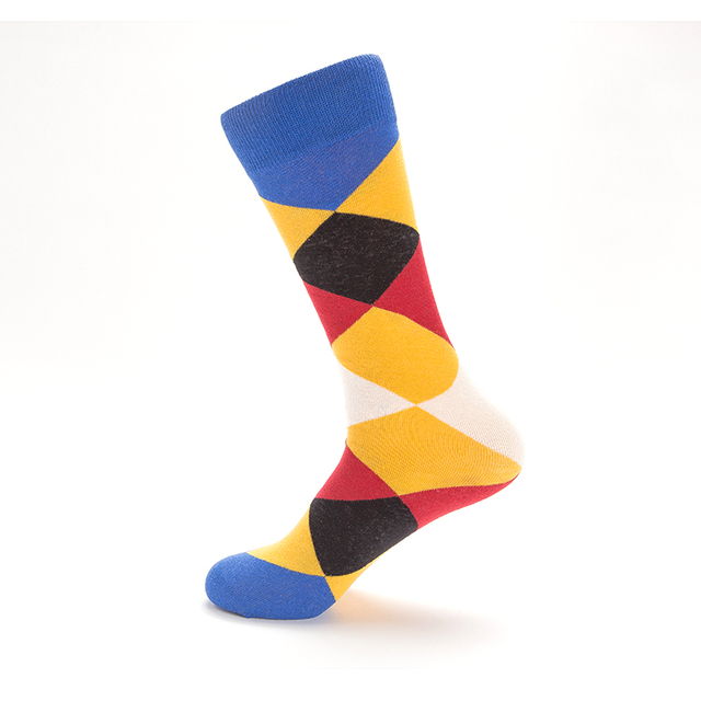 Sock style pattern customization Hot sale boy tube socks fashion young men dress stripe sock