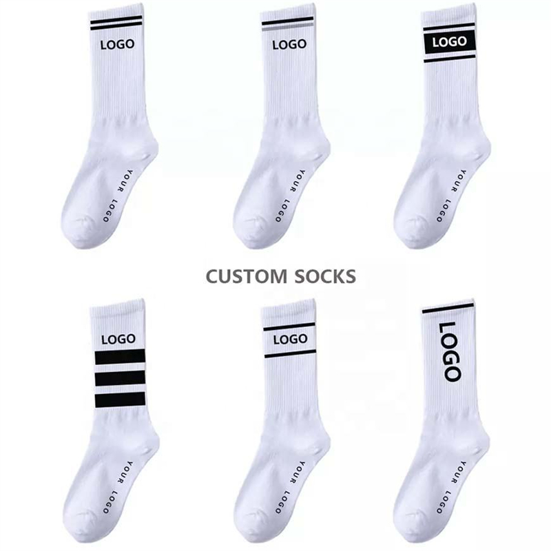  OEM Logo Crew Socks Men Running Sport Socks Cycle Athletic Custom Logo Basketball 