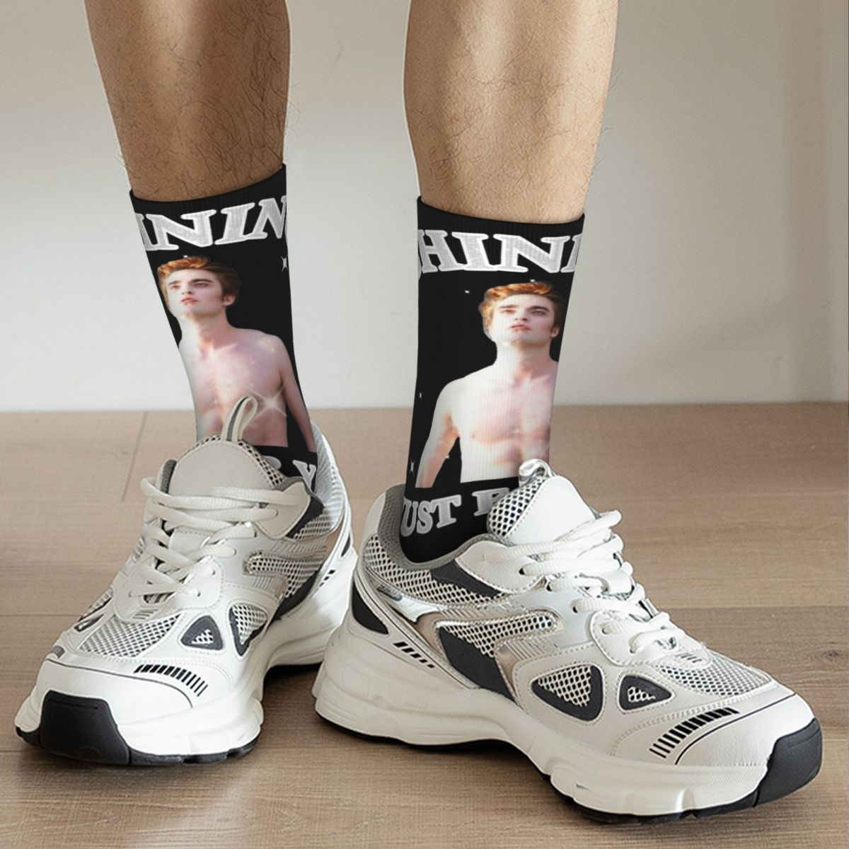  Ghostface Large Couple Sports Socks SpringSummer Basketball Socks Black and White Long Socks Men's Middle Socks Hip 