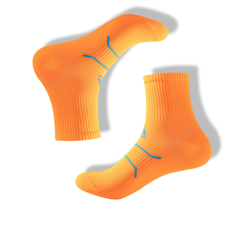  Terry Mid calf Athletic Socks Cross country Running Basketball Non slip Athletic 