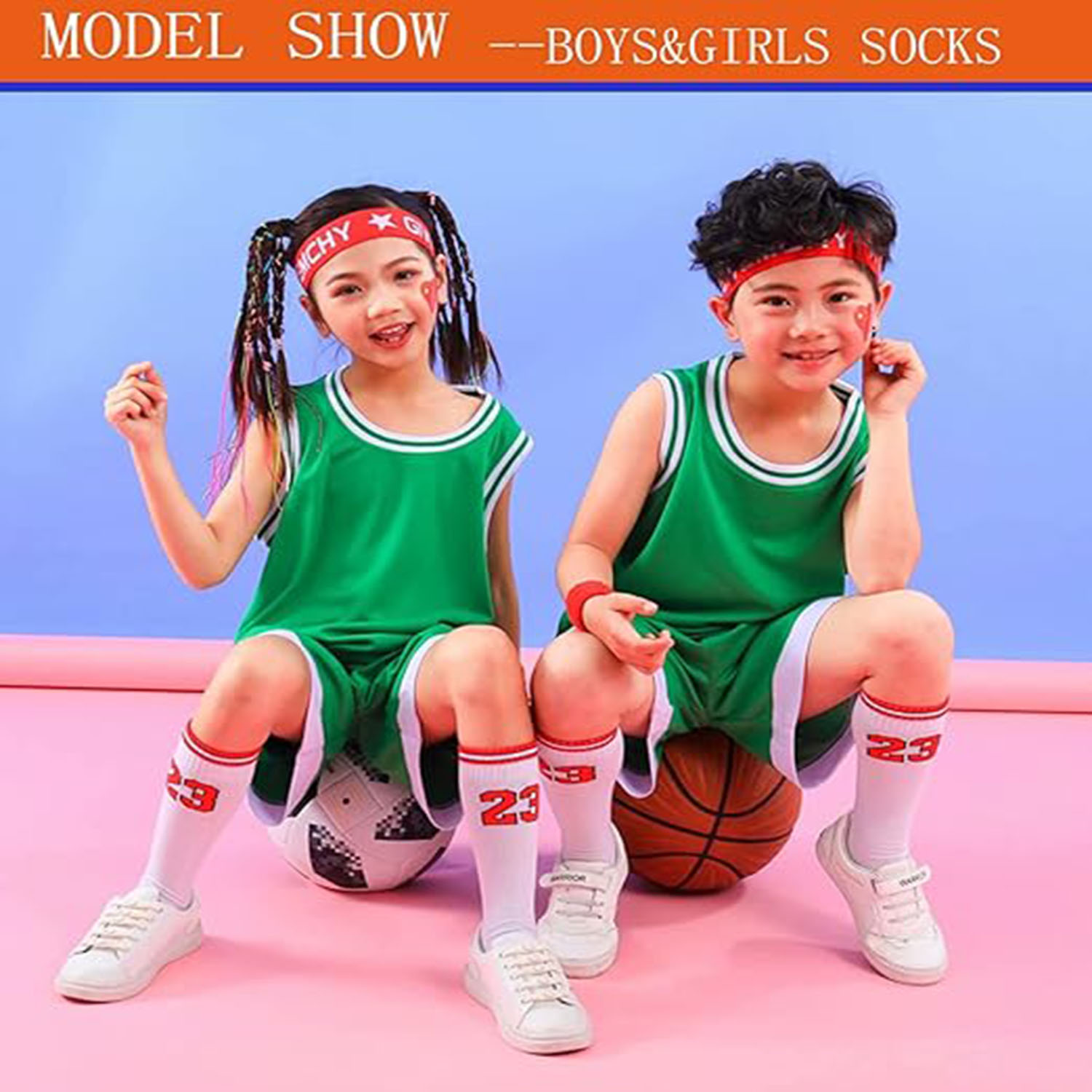  Youth boys basketball socks sports running socks basketball team sports star socks suitable for youth boys and Summer thin 