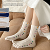 OEM Factory women Cotton Loose No Pilling Socks Knitting Rib Thin Spring Winter Female Sock High Tube Streetwear Soft Casual 