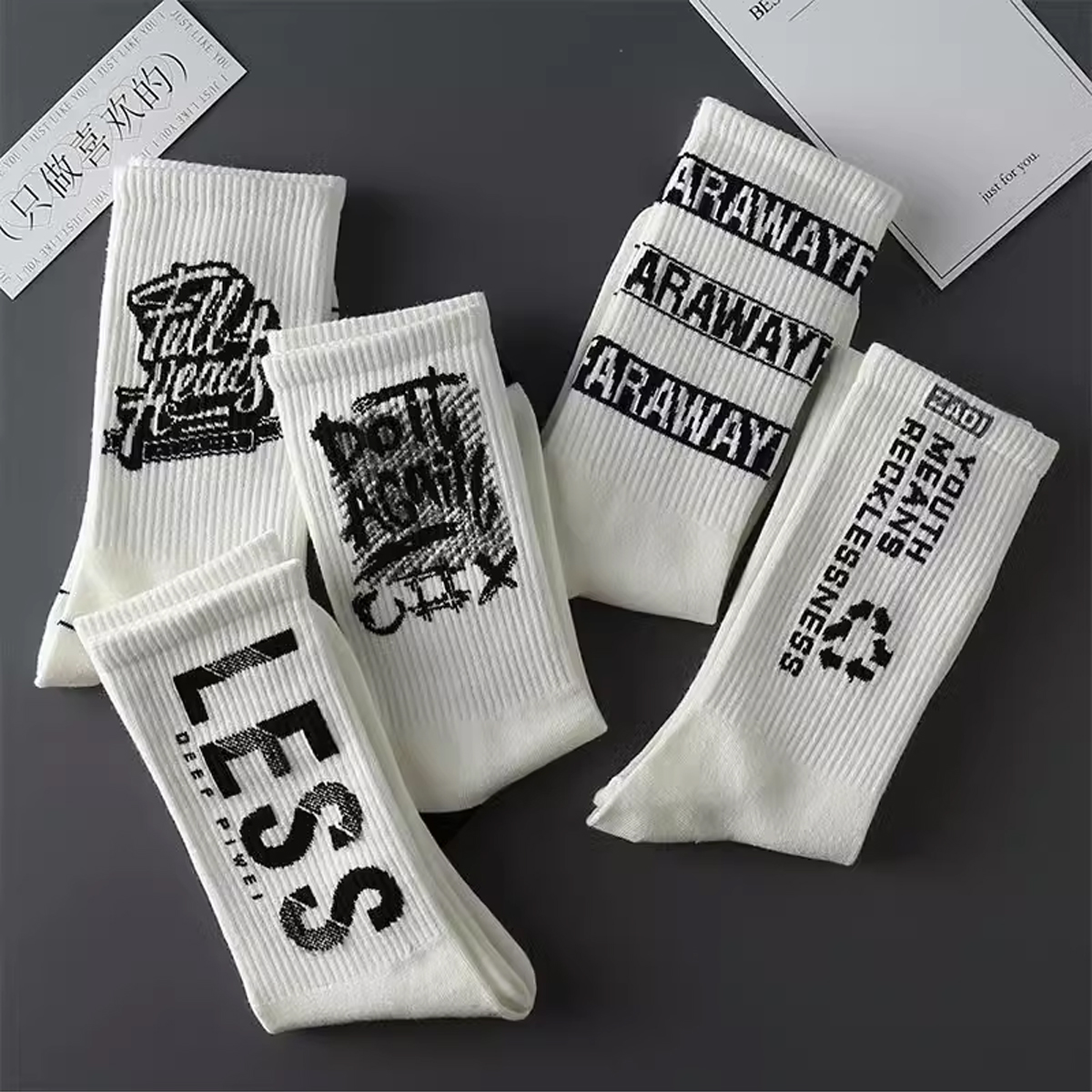 Label Design Socks Men's Short Socks Sweat Absorbent and Odorous Basketball Socks Running Sports Socks Breathable Mesh Men's 