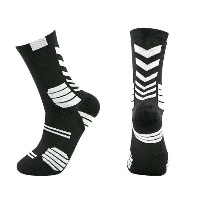 Basketball Socks Men′s MID-Crew Anti-Slip Moisture-Wicking Terry Cushion New Comfort Sports Socks Team Socks