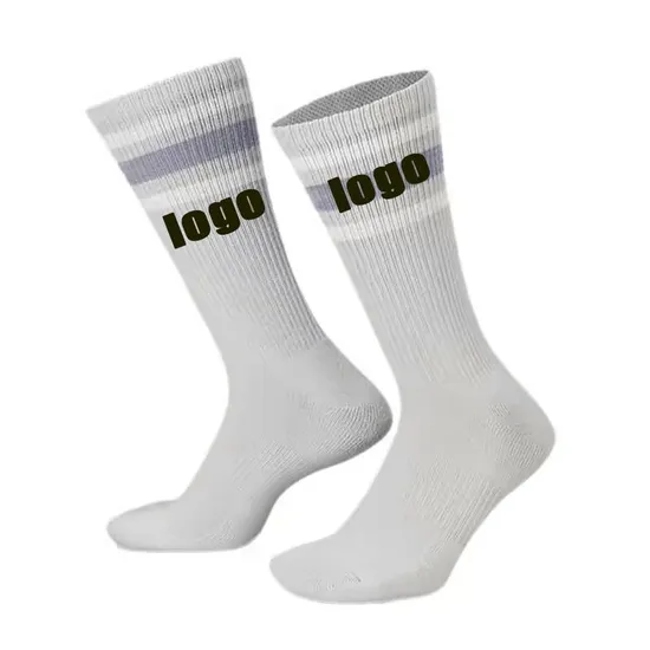 Low MOQ High Quality Custom Designer Quick Dry Logo Gym Crew Breathable Men Unisex Sports Socks