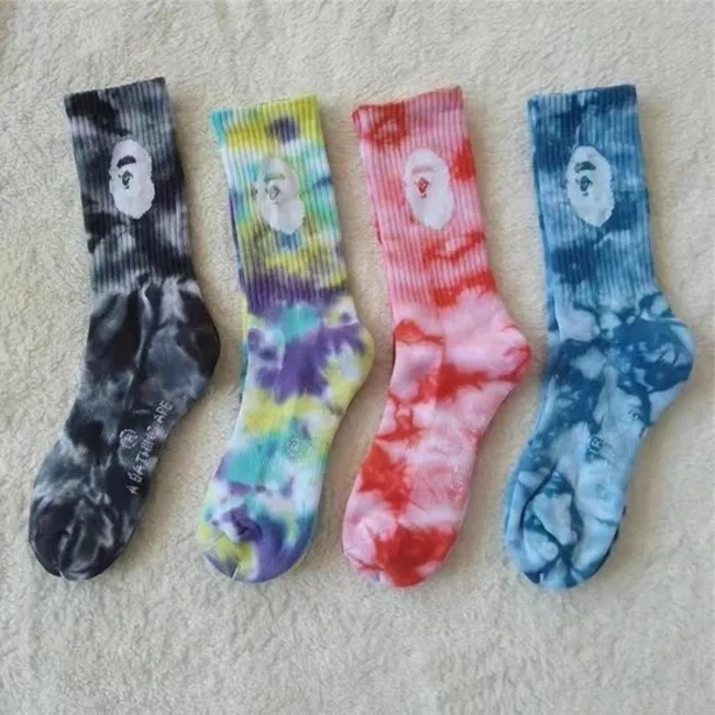 Wholesale Fashion High Quality B Ape Socks Custom Designer Men Unisex Casual Sport Thick Crew Socks Cotton Socks