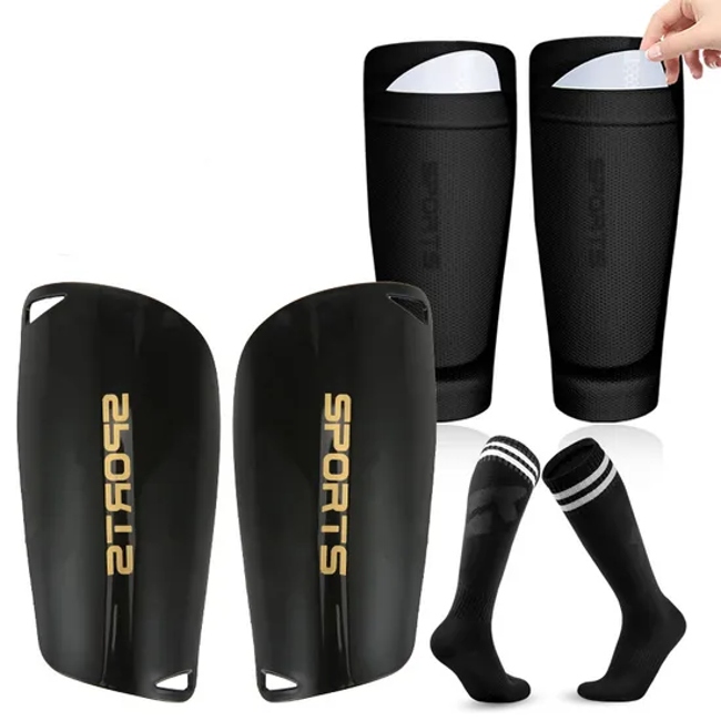 Custom Football Socks Set Soccer Shin Guard Football Grip Socks and Soccer Compression Leg Sleeve