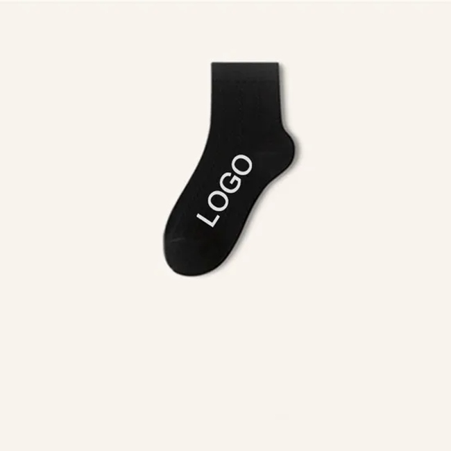 2024 High Quality Wholesale Custom Logo Casual Crew Socks Women Men Cotton Spring Summer Comfortable Socks