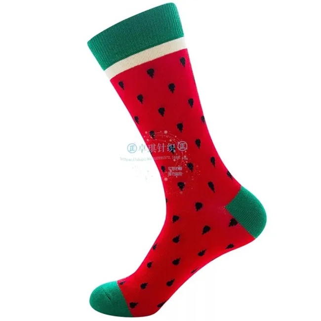 Wholesale Funny Crazy Colorful Socks Mens Fashion Dress Cottonsocks Crew Happiness Socks Stock for Men