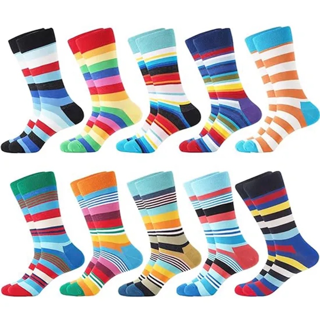 Funny Colorful Cotton Socks for Men Women Crazy Crew Dress Socks Cool Cute Food Graphic Animal Socks