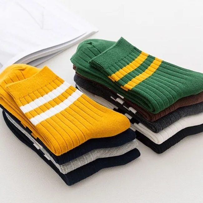 Wholesale Custom OEM Logo Basketball Sport Crew Socks Fashion Men Jacquard Street Wear Cotton Women Socks Gift Box Packaging