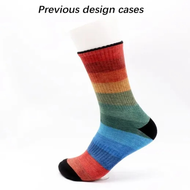 Wholesale Logo Printing Mens Designer Printed Men 3D Sports Crew Digital Sublimation Long Famous Brand Custom Print Socks
