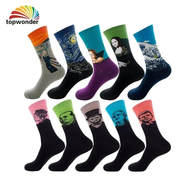 Wholesale and Customize All Designs of Fashion Knee High Sock Dress Sock Crew Sock for Men Women and Kids