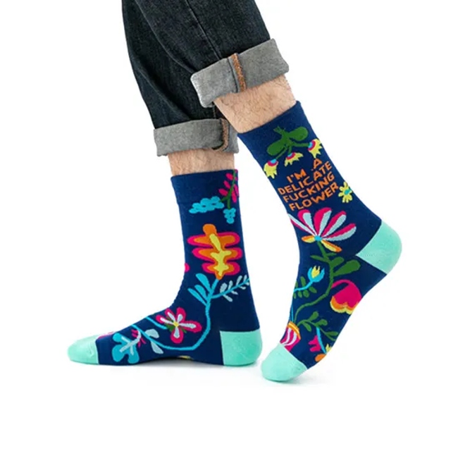 Custom Own Logo OEM Socks Men Women Unisex Designer Fashion Funny Cotton Happy Crew Dress Tube Socks Manufacturer