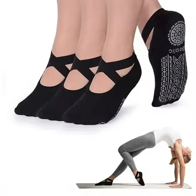 Customized Grip Compression Wholesale Women′s Men Ankle Dance Crew Non-Slip Cotton Yoga Sport Sock