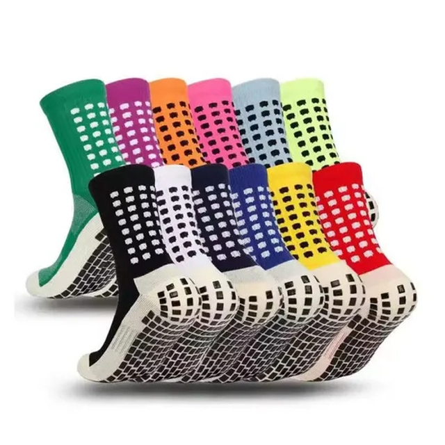 Wholesale Custom Design Free Sample Silicone Grip Crew Socks for Men and Women