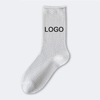 2024 Spring High Quality Custom Design Logo Women Men Knitted Embroidered Cotton Crew Short Socks