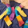 Tie Dye Unisex Men Women Couple Sports Basketball Cotton Crew Socks