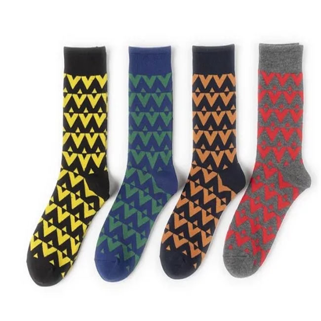 Wholesale Custom Soft Comfortable fashion Happy Designer Crew Bamboo Socks for Men