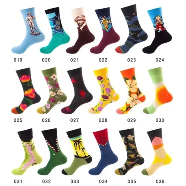 in-Stock Lady Boys Girls Hiking Autumn Anti-Bacterial Men′s Happy Socks Cartoon Tube Sport Dress Socks Business Man Cotton Socks