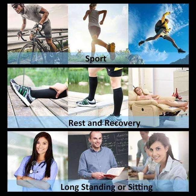 Post Op Wholesale Wide Calf Toeless Hosiery Stockings Medical Grade Sports Varicose Veins Ankle Compression Socks for Men