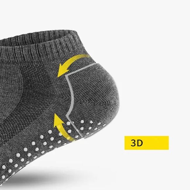 Non-Slip Men Yoga Socks Anti Slip Silicone Gym Pilates Ballet Socks Solid Colors Cotton Crew out Socks for Unisex