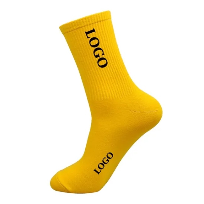 2024 High Quality Custom Men Women Knitted Embroidered Logo Cotton Winter Outdoor Sports Athletic Crew Socks