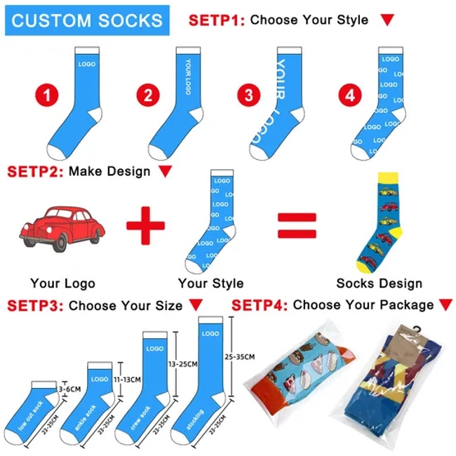 Funny Design Street Style Designer Wholesale Men Crew Cotton Happy Crazy Socks