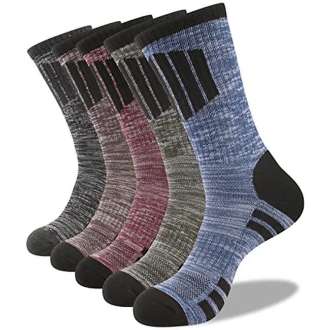 Wholesale Men Cushioned Durable Cotton Packaging Crew Machine Price Cotton Wool Work Socks