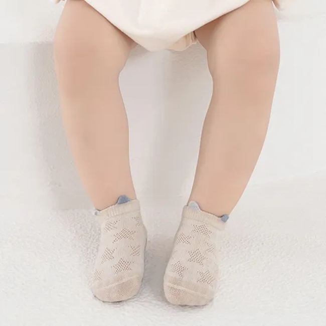 Boys and Girls Breathable Net Sock Children Ankle Cotton Thin Kids Socks Soft Baby Short Socks