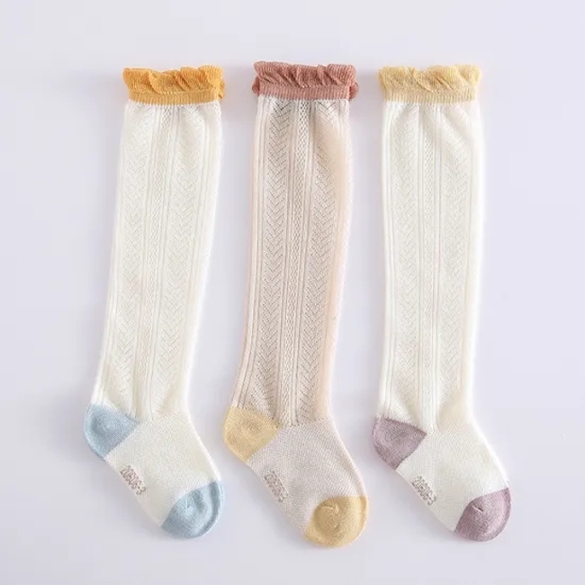 Ultra Thin Breathable Baby Long Anti Mosquito Non Slip Floor Shoes Slipper Socks