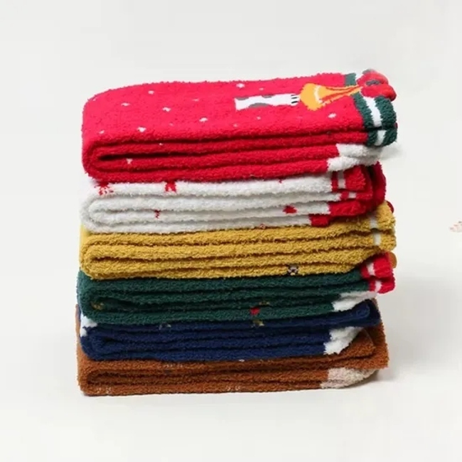 Christmas Day Custom Sock Cotton Crew Baby Sock Terry Kids Socks