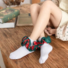 Wholesale Children′s Ruffled Baby Cotton Socks Girls D Big Petal Princess Dance Socks