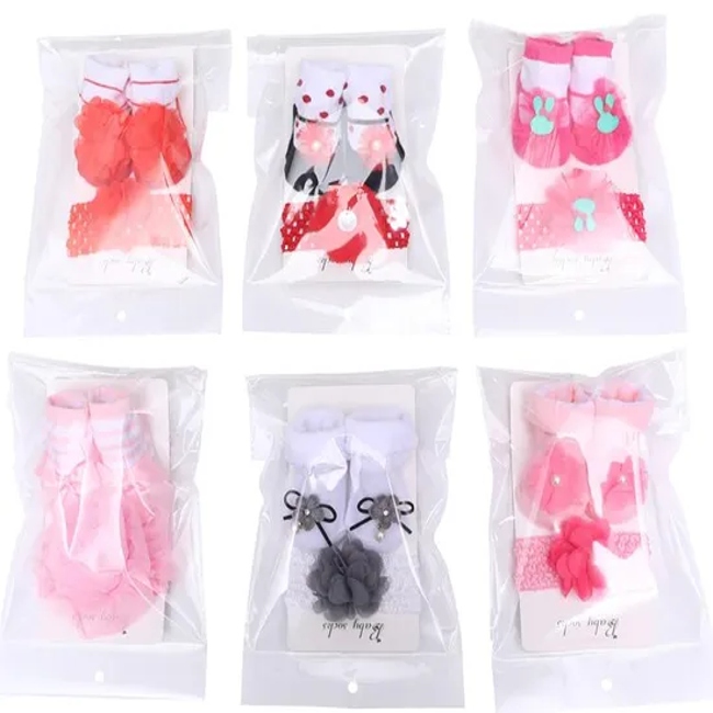 Baby Accessories, Flower Headband with Socks Set Baby Decorations