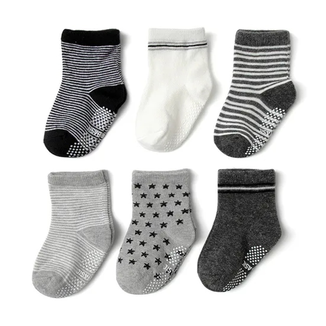  Hot Spring No Slip Kids Daily Crew Socks for Toddler Babies