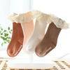 Lace Cotton Cute Baby Socks Middle Point Glue Anti Slip Baby Floor Socks Girl Children Thickened Soft Comfortable Slipper Shoes Kids Socks