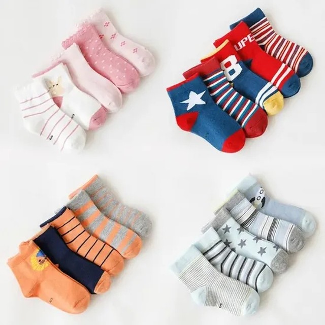 Wholesale Baby Socks Pack Gift Set New Superhero Infant Combed Cotton Cartoon Kids Boy Boys Child Children Cute Sock