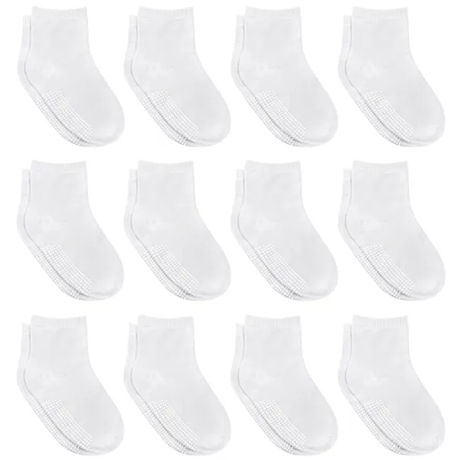 Non Slip Toddlers Grips Boys and Girls Crew Baby Socks