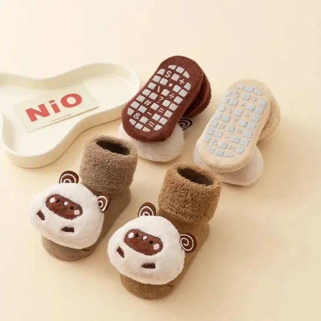  Sheep Cute Cartoon Thickened Organic Cotton Baby Shoes Socks Loose Mouth Years Non Slip Newborn Baby Socks