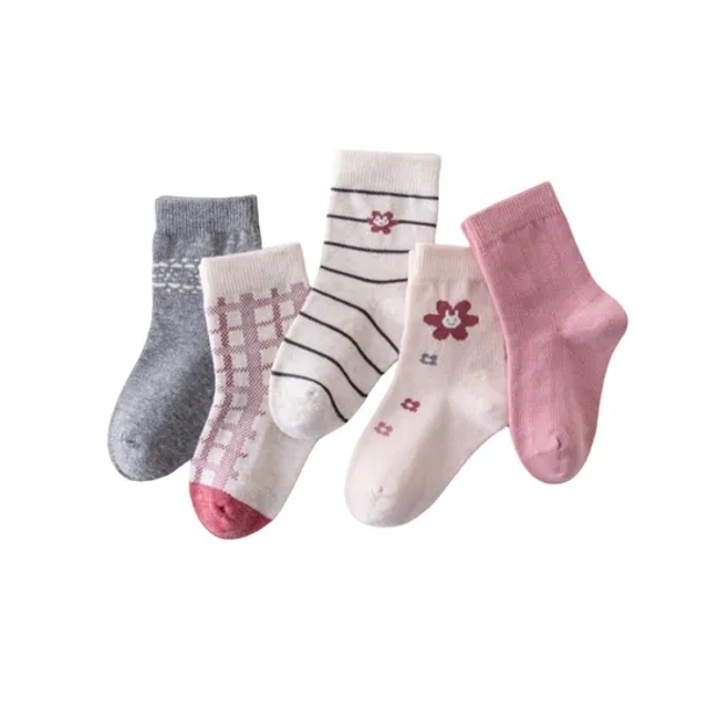Anti Bacterial Breathable Skin Friendly Babies Fashion Lovely Cute Cotton Ankle Crew Soft Little Sock